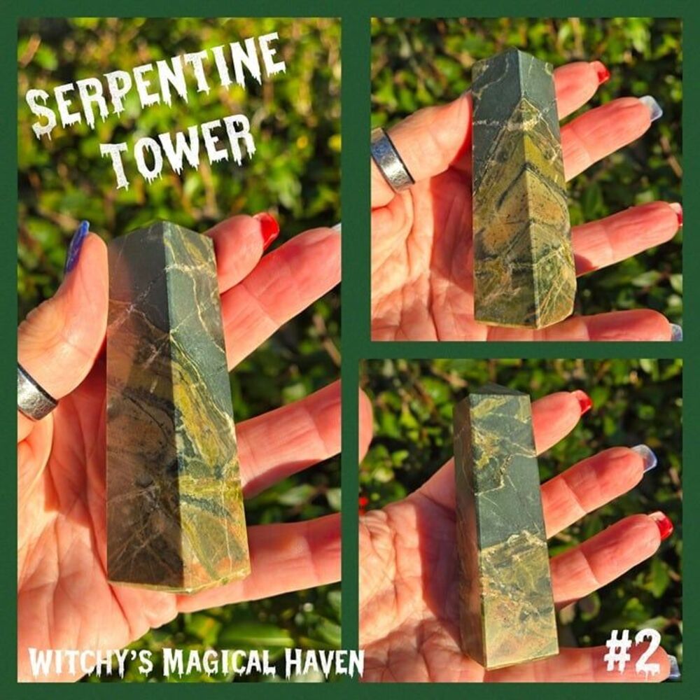 Serpentine Crystal Tower